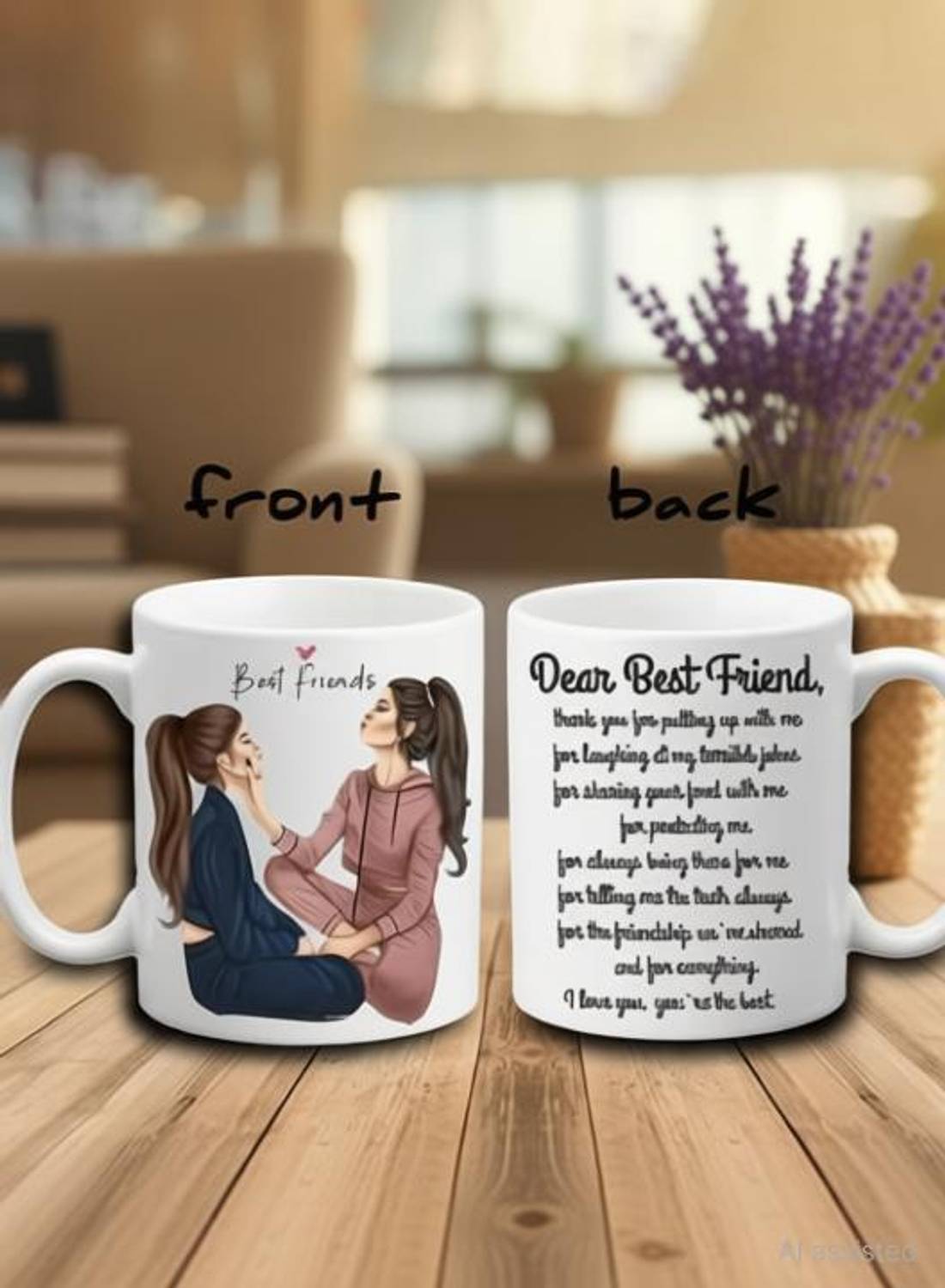 Manorath Bestfriend Ceramic CoffeeCup Best Gift for Friends,Girlfriend,Family,lovely gift Ceramic Coffee Mug