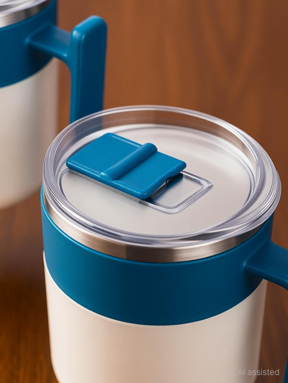 Image of YUMWARE Snoopy mug Blue 2 Plastic, Stainless Steel Coffee Mug