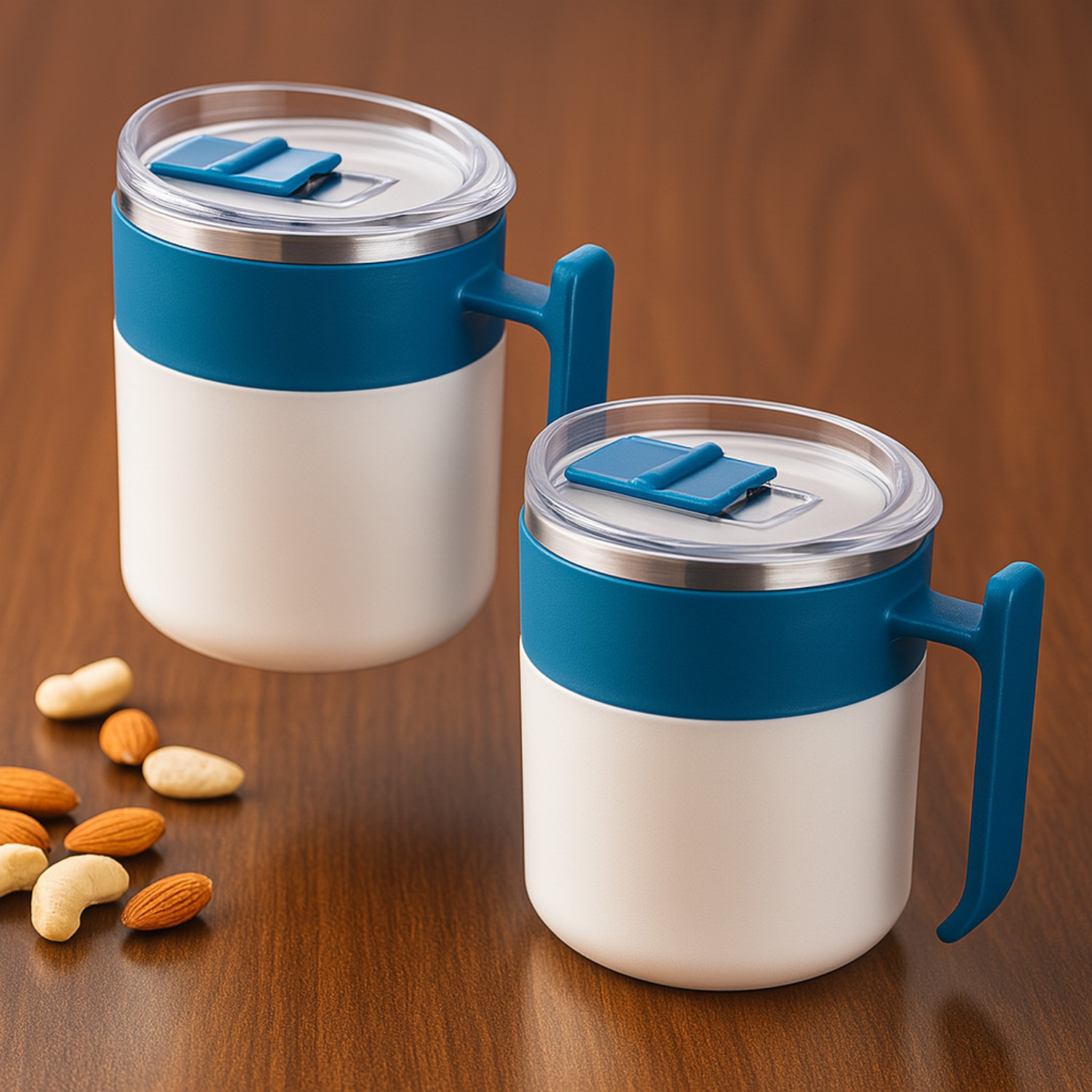 Image of YUMWARE Snoopy mug Blue 2 Plastic, Stainless Steel Coffee Mug