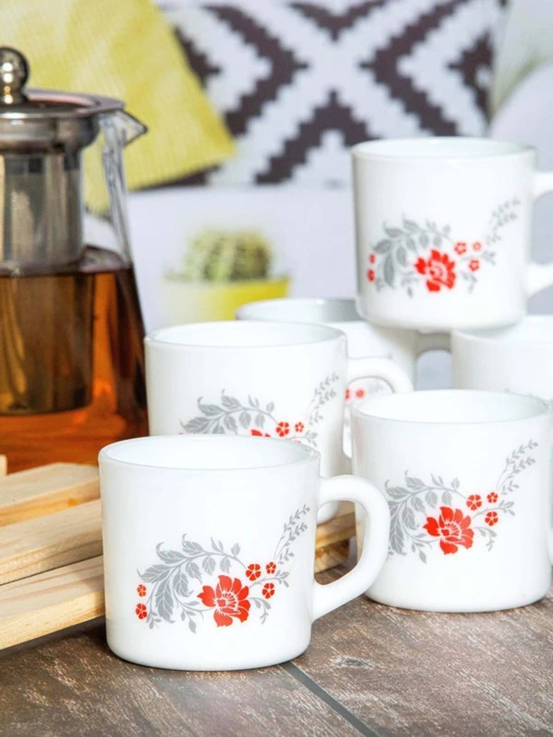 cello DAZZLE STELLA SCARLET BLISS Opalware Coffee Mug