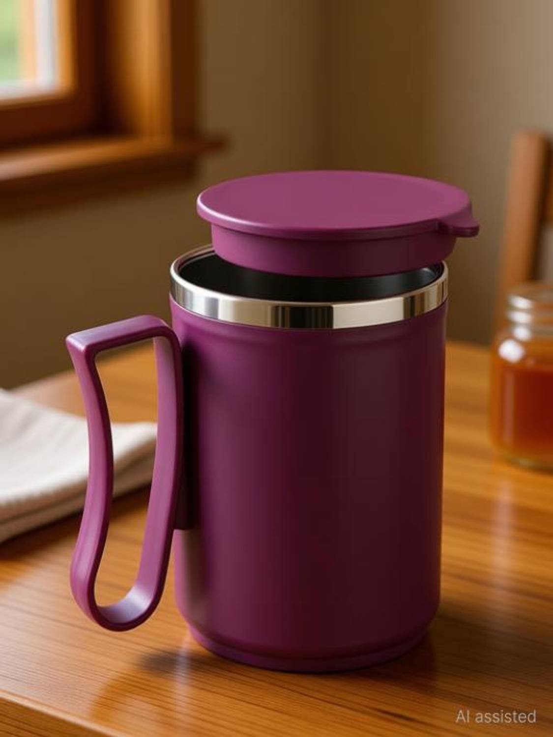 Analog Kitchenware Stainless Steel Tea/Milk/Beverage/Coffee Set Of 1 - 300 ML--PURPLE Stainless Steel Coffee Mug
