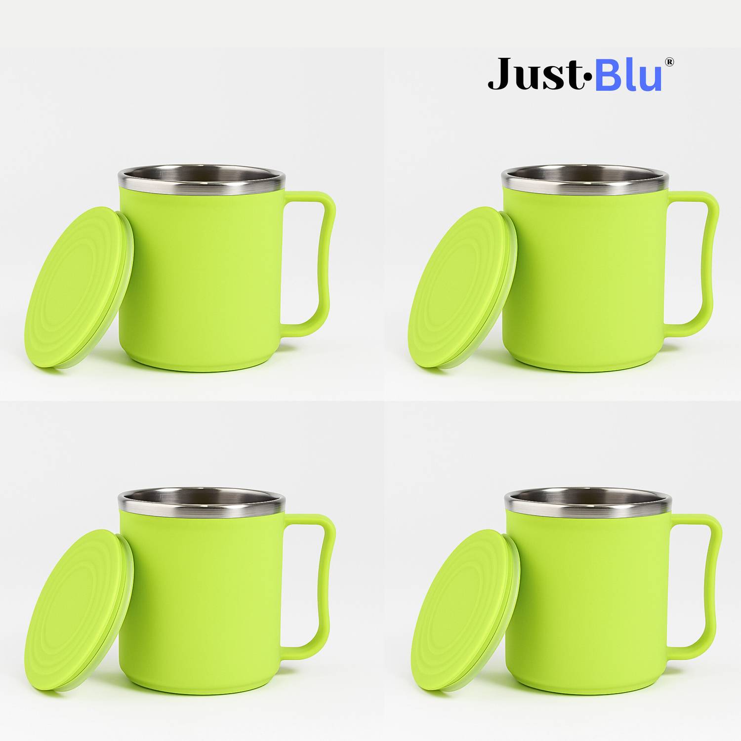 JustBlu Tea-Coffee Edition Airtight Lid Unbreakable Premium Cup Set Coffee  Cup with Lid Plastic, Stainless Steel Coffee Mug Price in India - Buy  JustBlu Tea-Coffee Edition Airtight Lid Unbreakable Premium Cup Set