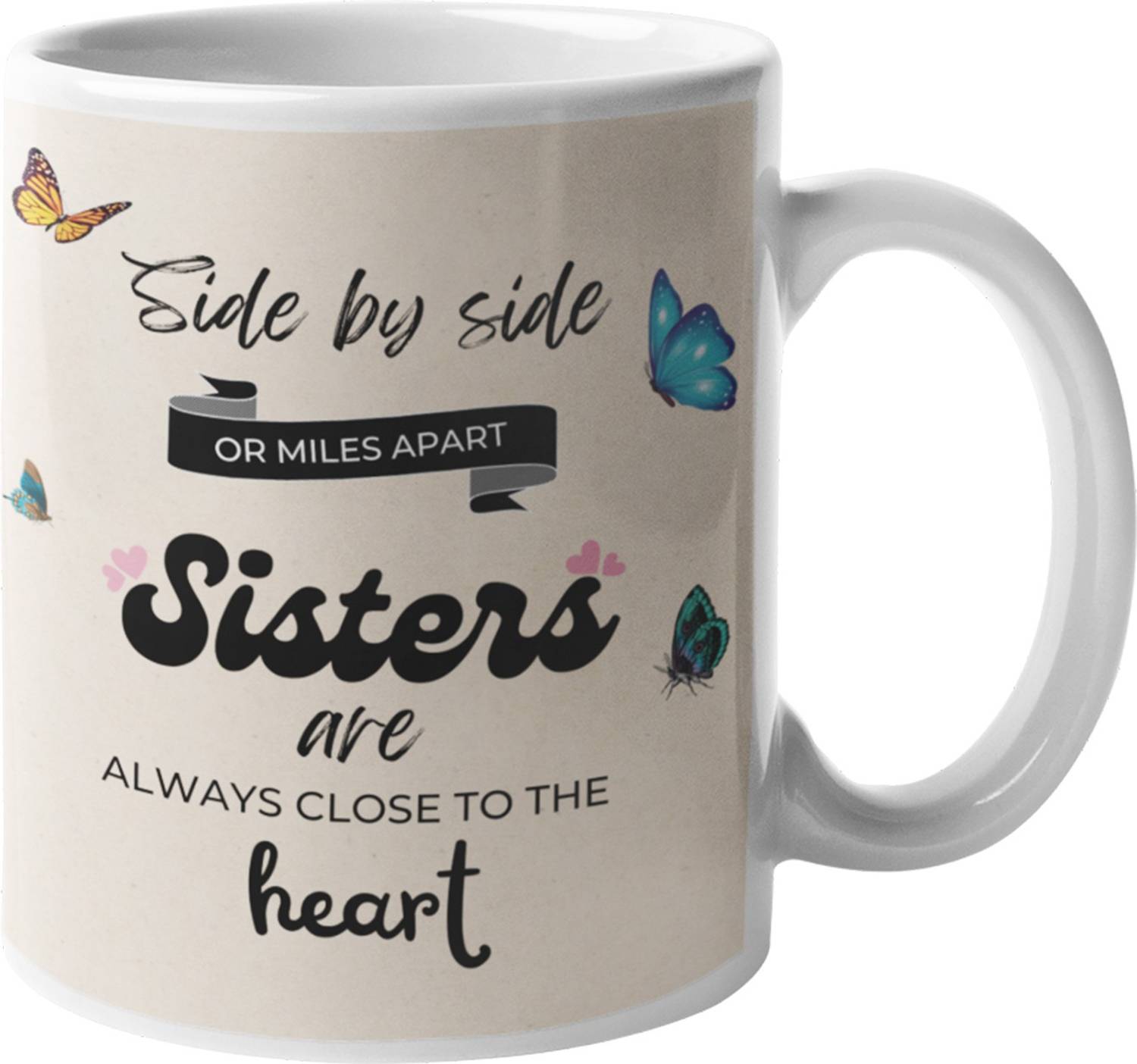 Ascension Sister are Always Close Printed Ceramic Coffee for Rakhi Gift Ceramic Coffee Mug