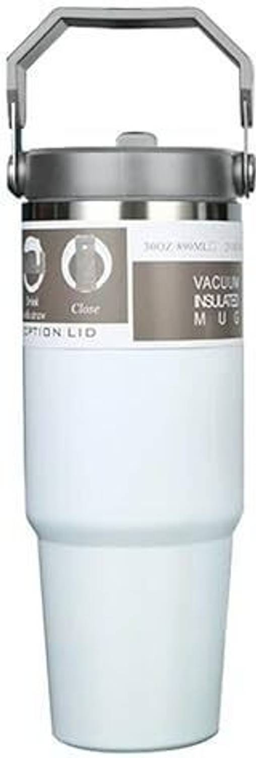 BATBIRD 900ml White Tumbler Stainless Steel Tumbler