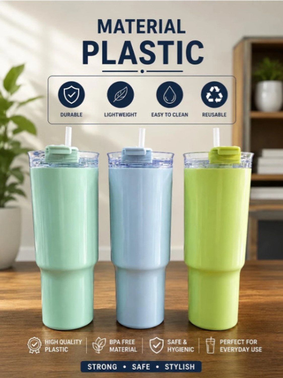 Image of Dominic Premium 1800 ml Insulated Tumbler Plastic Tumbler Plastic Tumbler