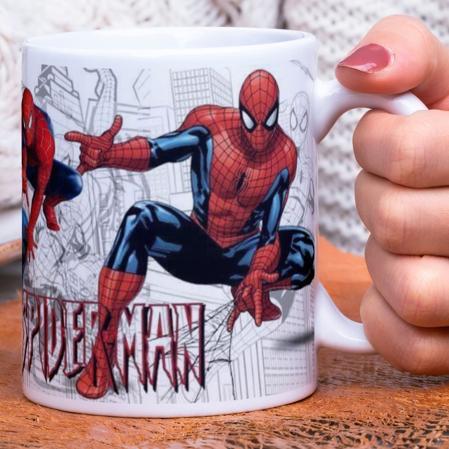 Image of Suguna Enterprises Super Fan Super Hero Graphic Printed Action Theme Cup Ceramic Coffee Mug