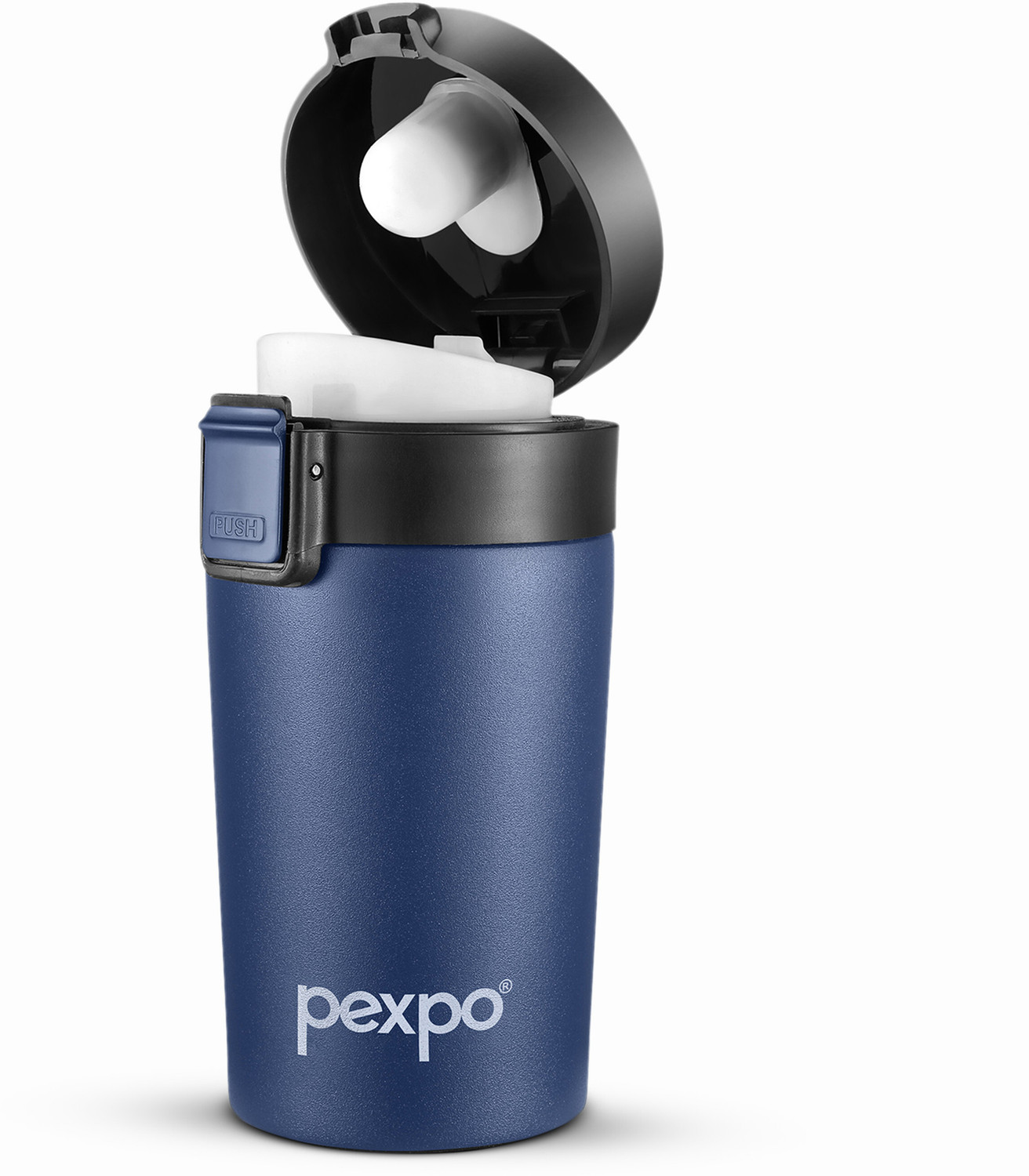 Image of pexpo Cocoa Vacuum Insulated Hot & Cold Spill Proof Stainless Steel Coffee Mug