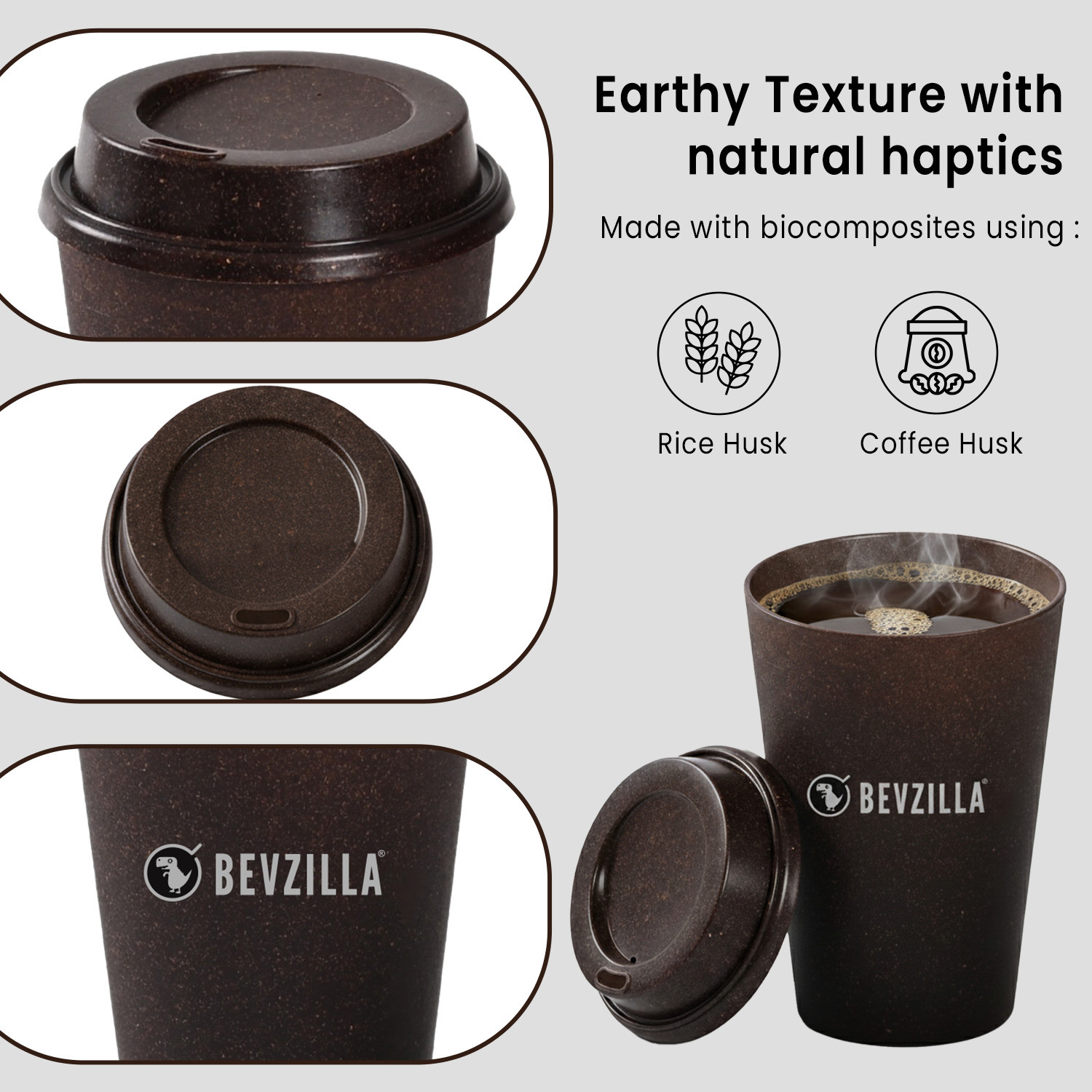Image of Bevzilla Himalayan Shilajit Coffee With Eco Friendly Coffee Tumbler | Coffee Husk