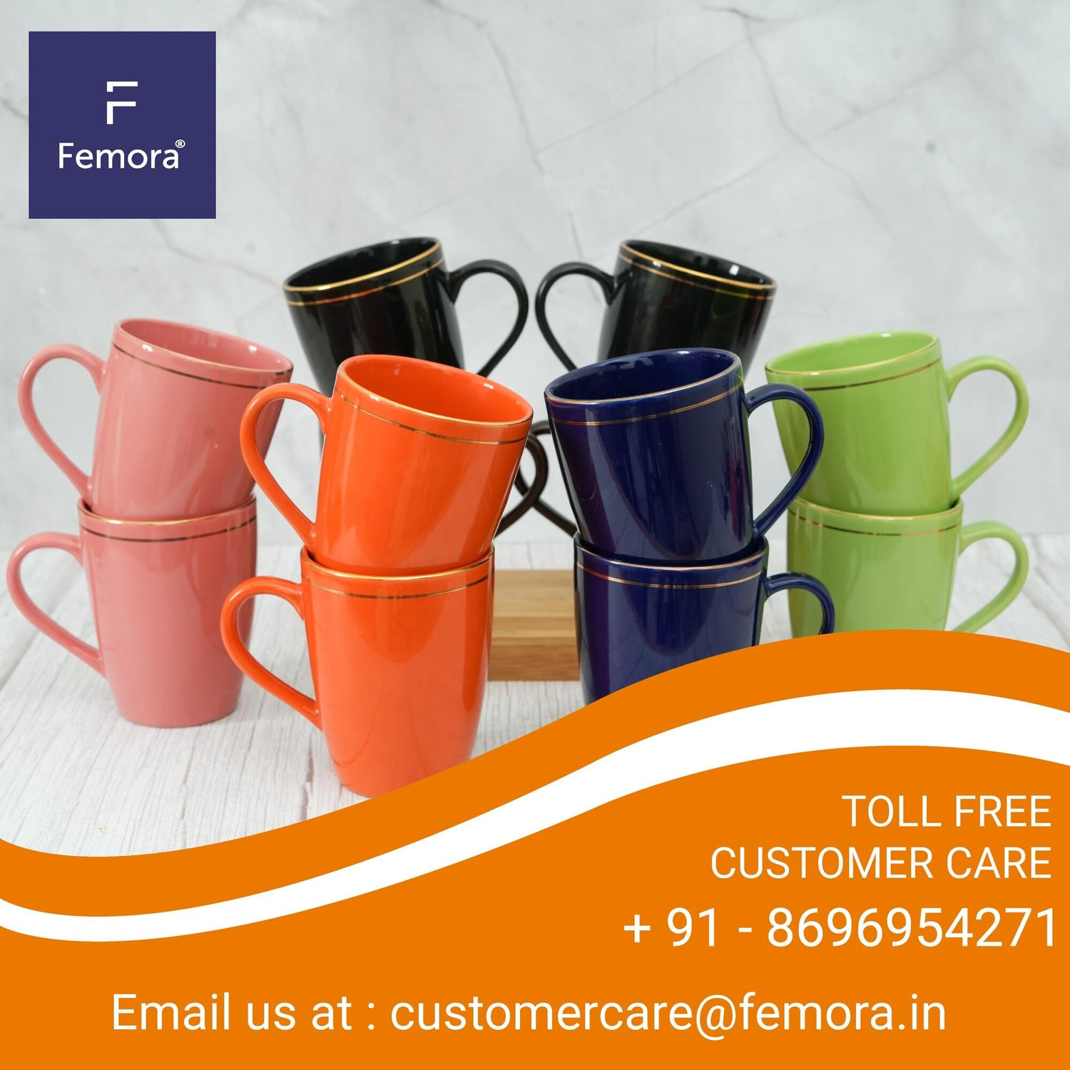 Image of Femora Premium Gold Line Green Ceramic Coffee Mug