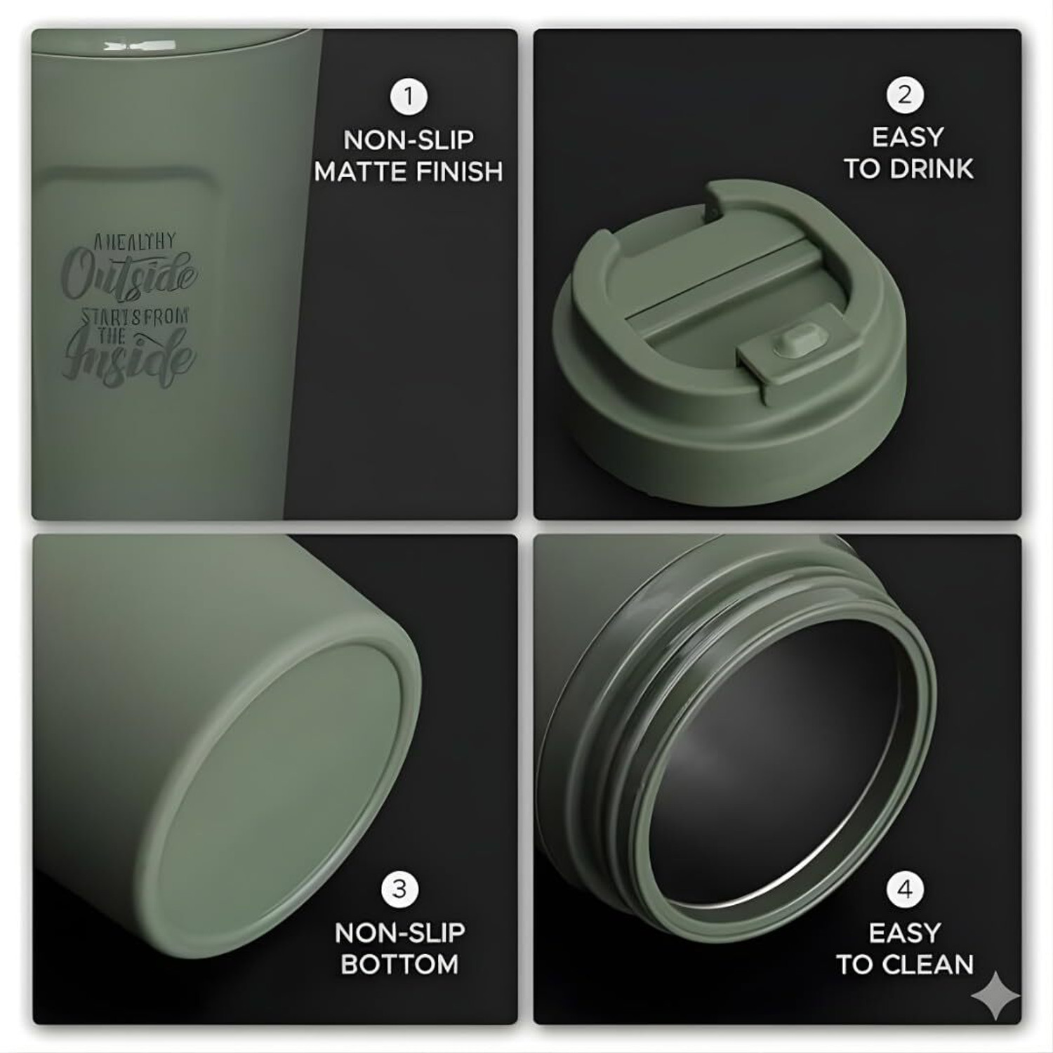 Image of SMAX Snap Sip Steel Insulated Coffee Hot & Cold Stainless Steel Stainless Steel Coffee Mug