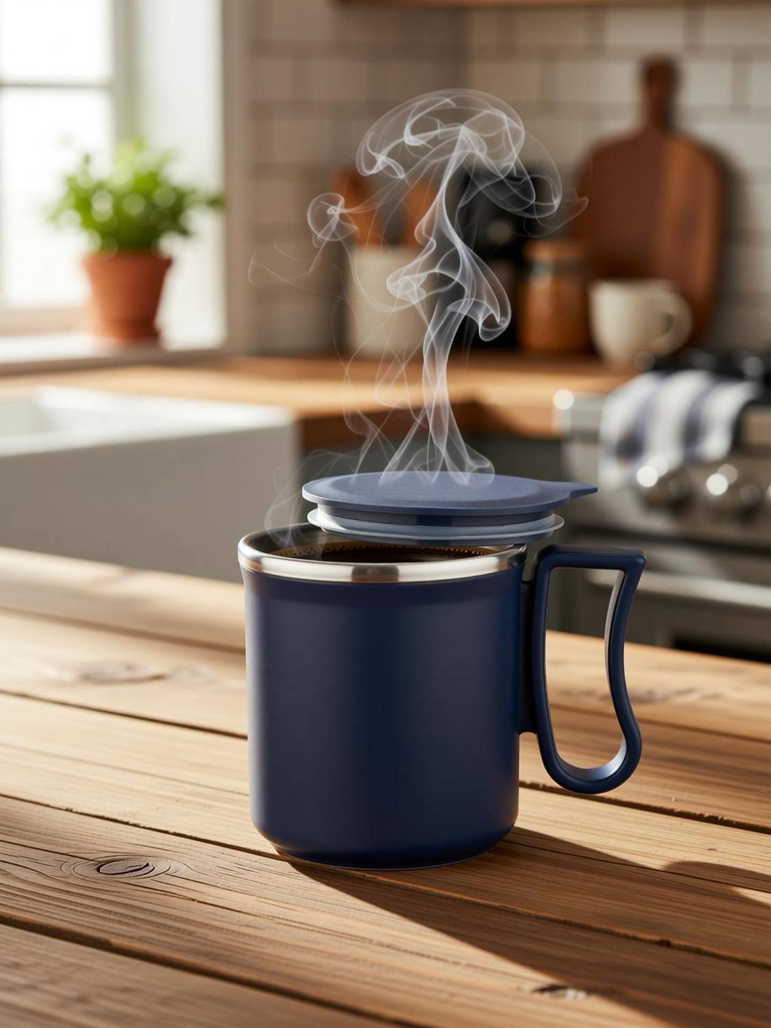 OFFYX 300 ml Grey Stainless Steel Coffee Mug - Image 2