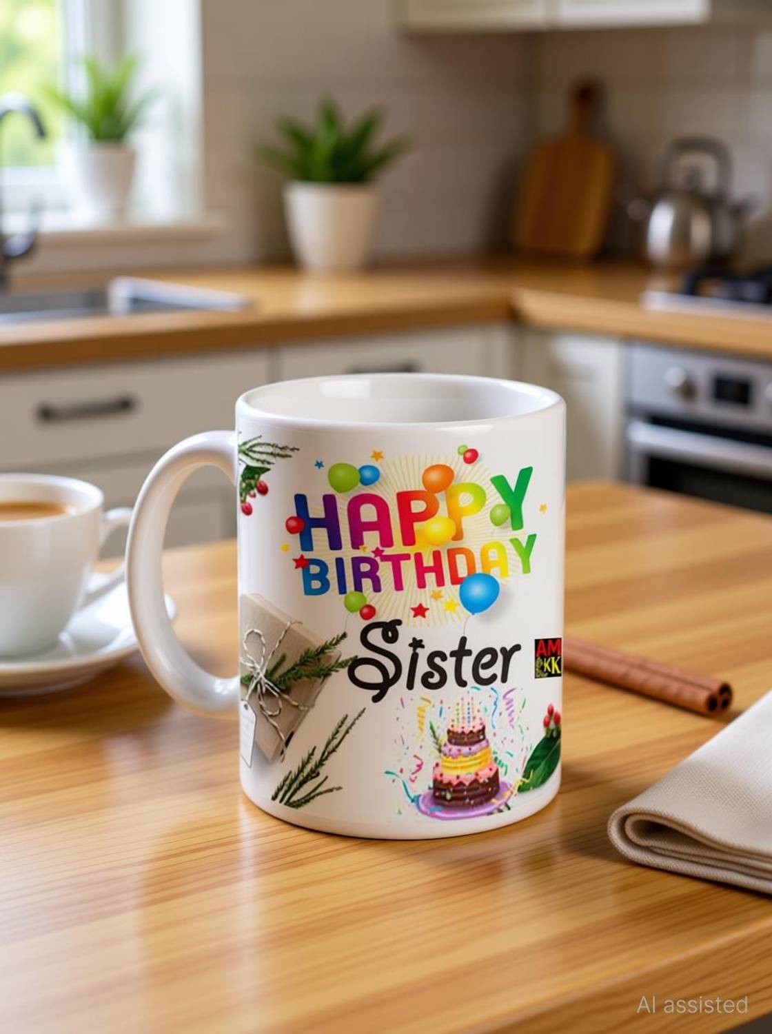 AMKK Birthday Gift For Sister SATGURUG-294 Ceramic Coffee Mug