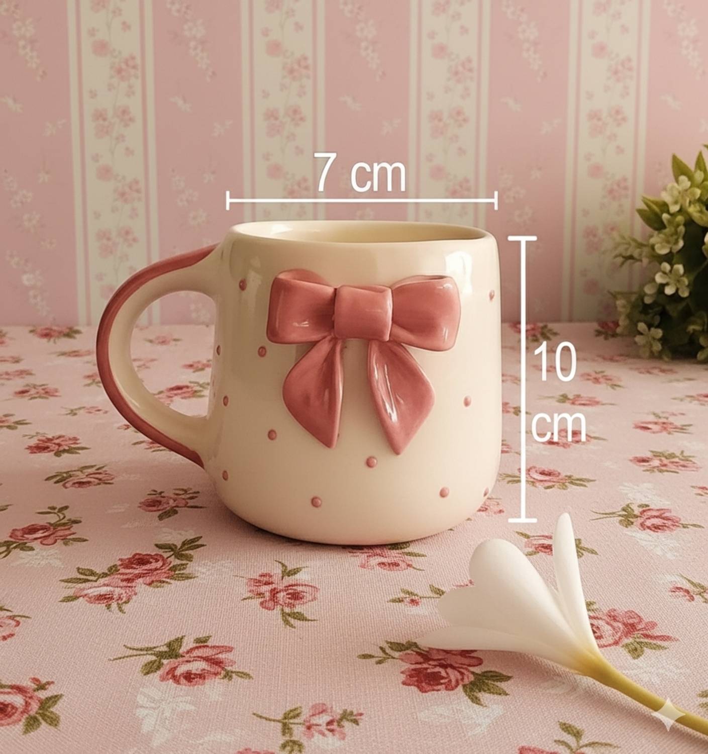 ABC 3D Bow Ceramic Coffee Mug - Image 5