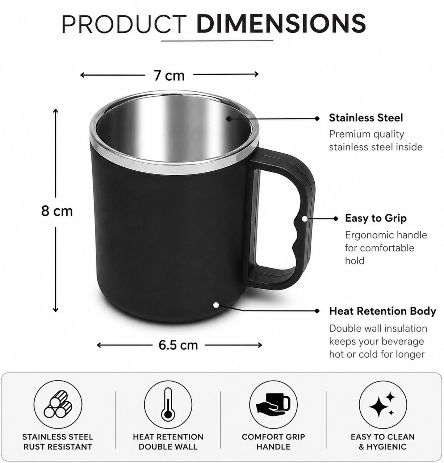 Image of UNINOX Masco Stainless Steel Coffee Mug