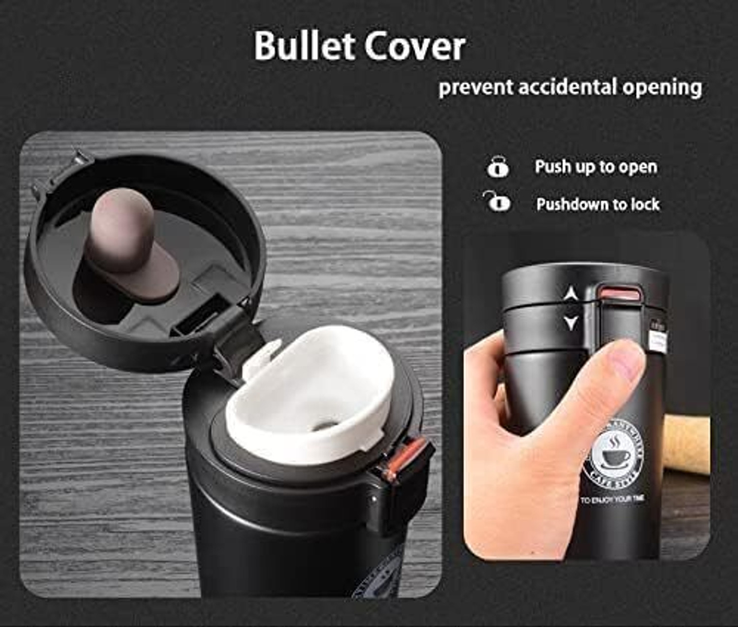 Image of Novo Insulated Coffee Travel with Leakproof Lid, Thermal Stainless Steel Tumbler