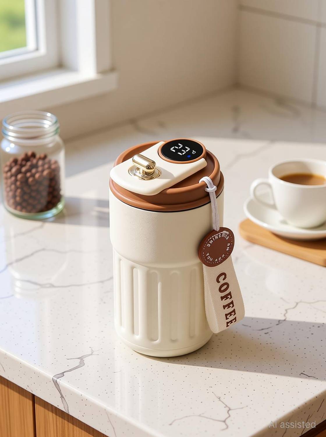 Worldwise Intelligent Thermos Stainless Steel Cup with Temperature