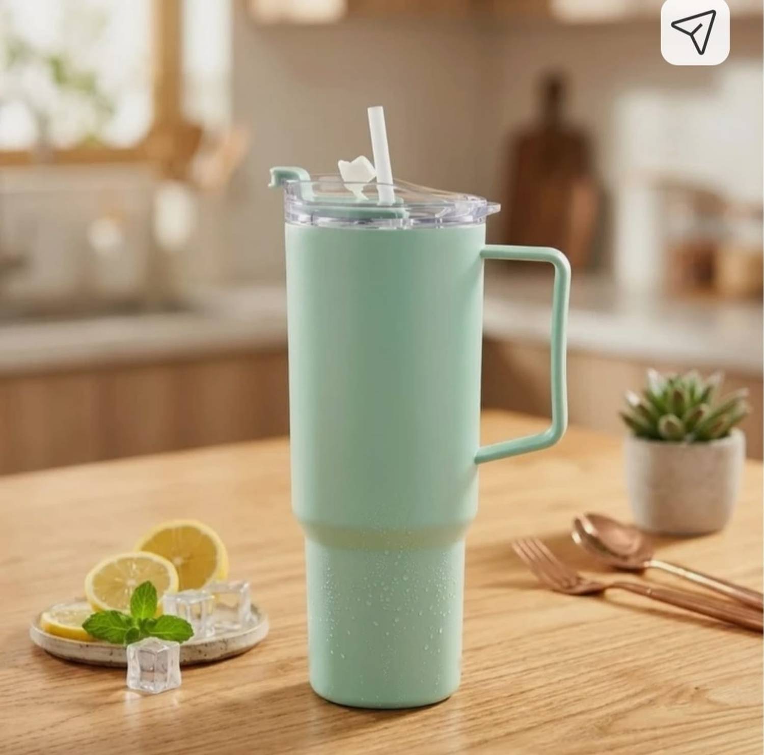 THE GAUR HUB Toony 1800 ML Green Plastic Travel Tumbler