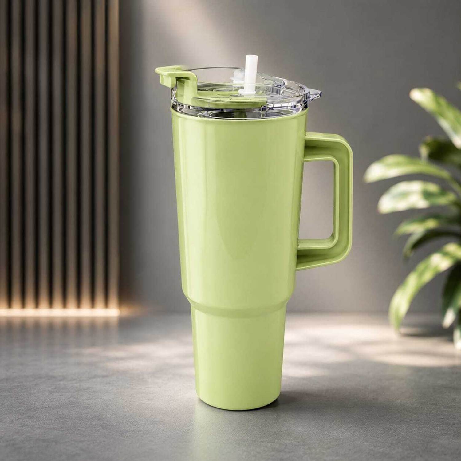 Image of TOONY 1800ML LIGHT GREEN TUMBLER & STROW Plastic Tumbler