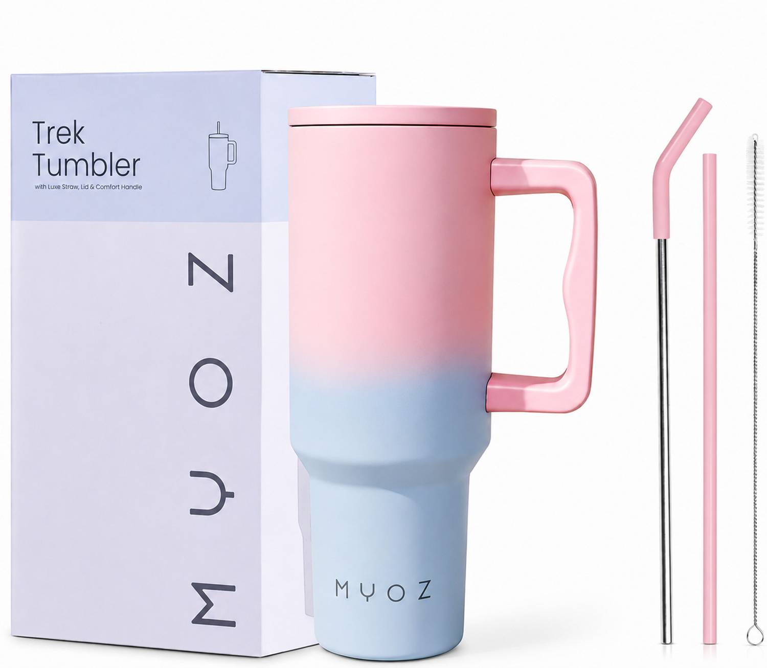MYOZ Vacuum Insulated Tumbler with Lid and Straw