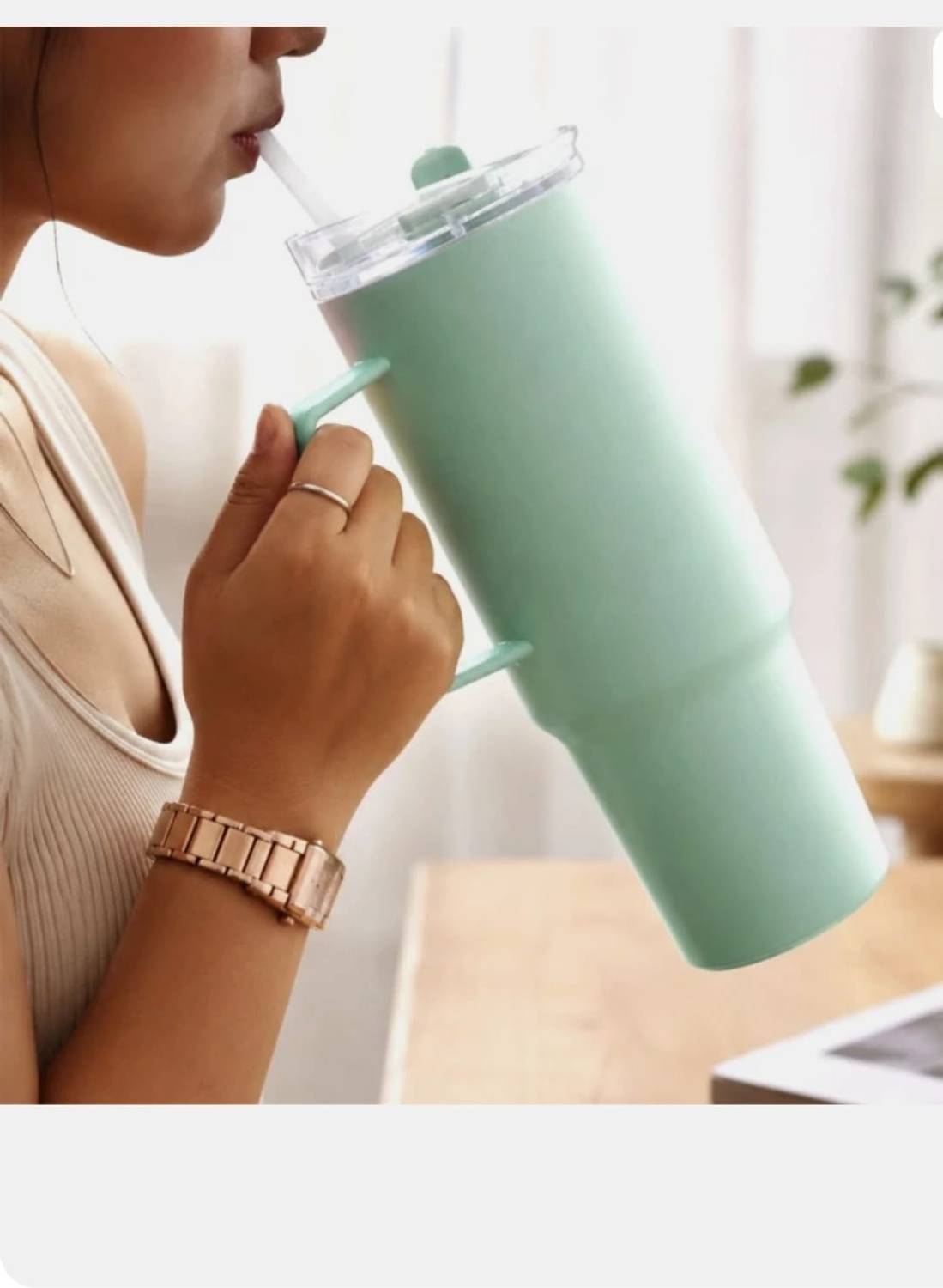 THE GAUR HUB Toony 1800 ML Green Plastic Travel Tumbler - Image 3