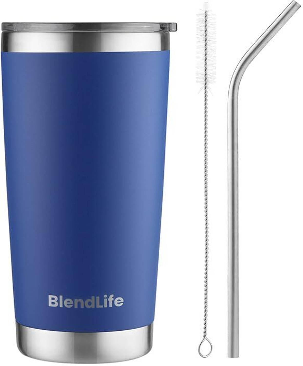 BlendLife Premium Travel Tumbler with Lid Durable Insulated- Ice Drinks & Hot Beverage Stainless Steel Tumbler