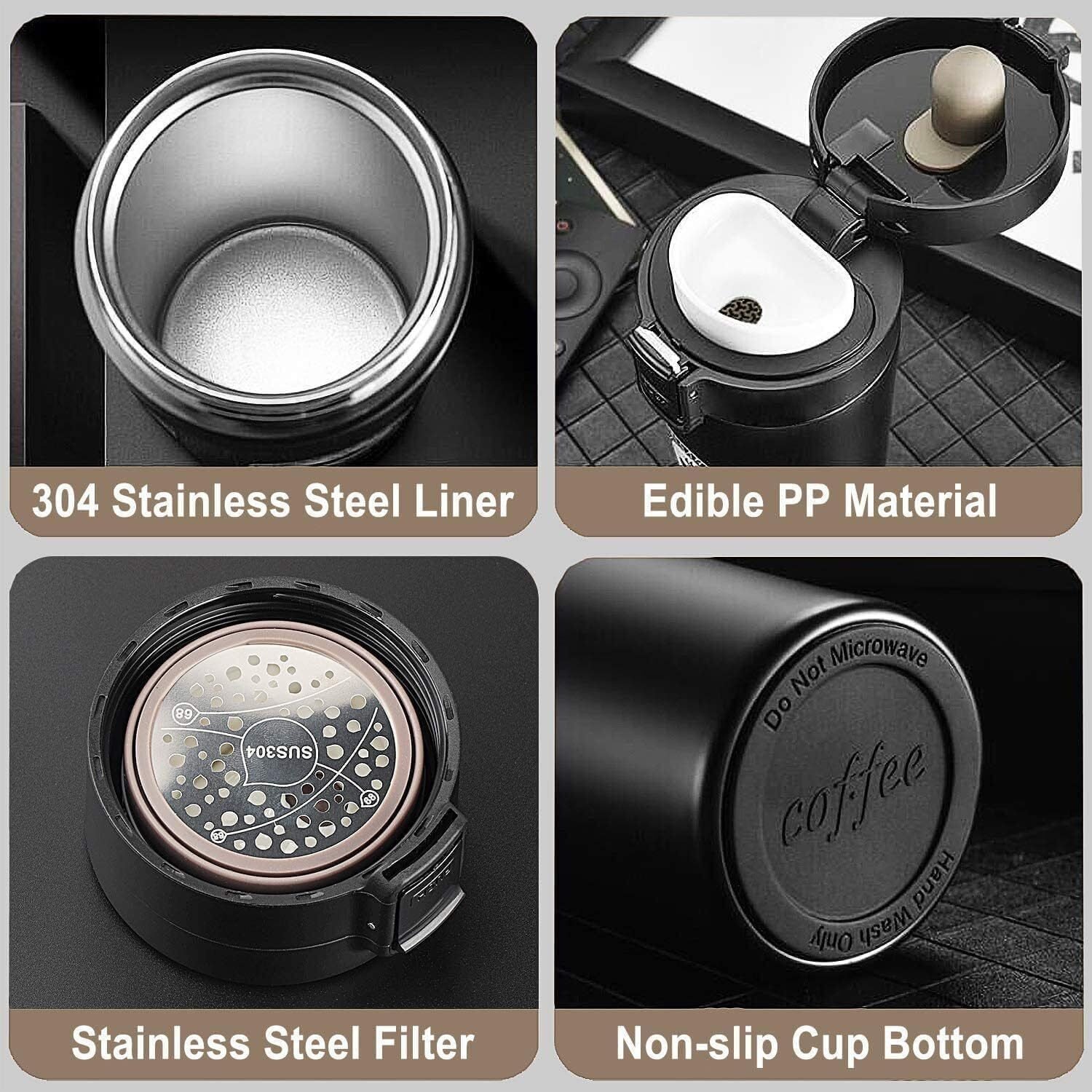 Image of Novo Insulated Coffee Travel with Leakproof Lid, Thermal Stainless Steel Tumbler