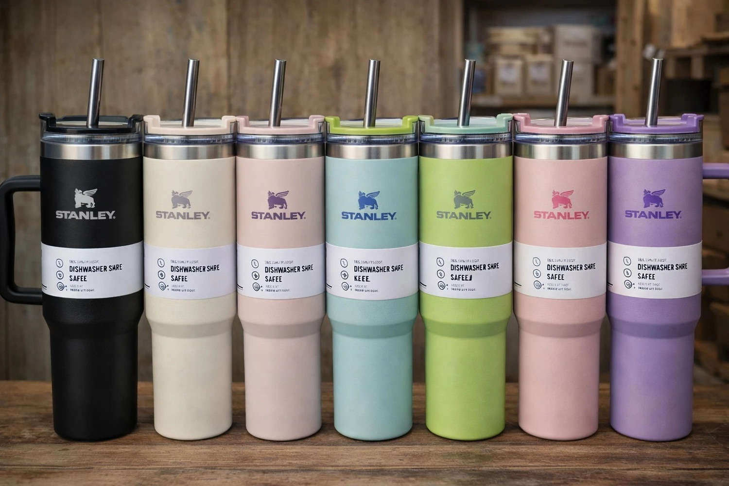 Image of PICKDOM Premium Stenley Light Blue QUENCHER PRO Stainless Steel Tumbler (1200 ml) Glass, Plastic, Stainless Steel Tumbler