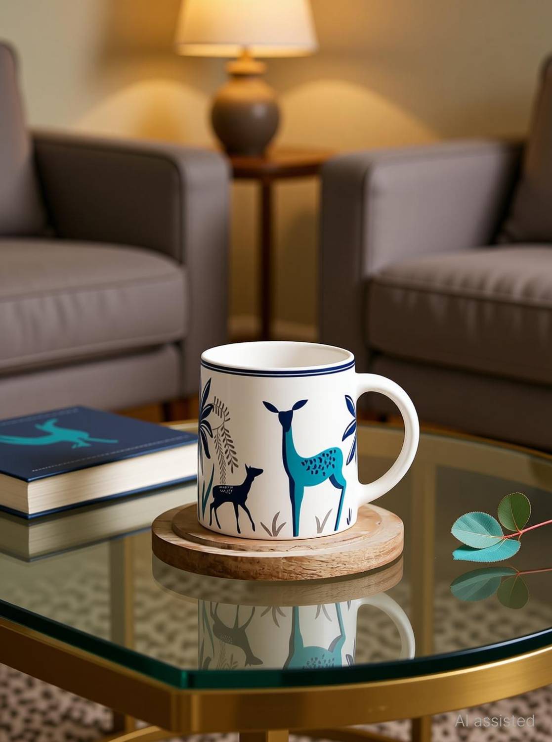 Amazecart Alive Deer Printed Design Ceramic Coffee Mug