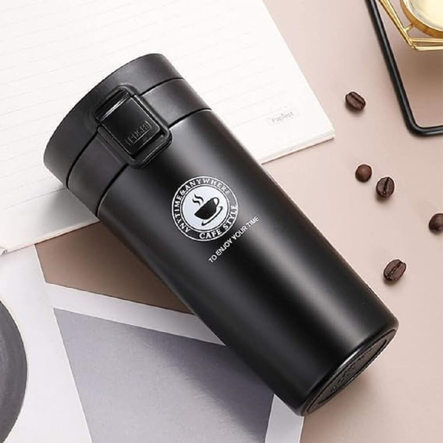 Image of AAKIKI Vacuum Insulated Stainless Steel Tea & Coffee - Double Wall Travel Flask Stainless Steel Coffee Mug