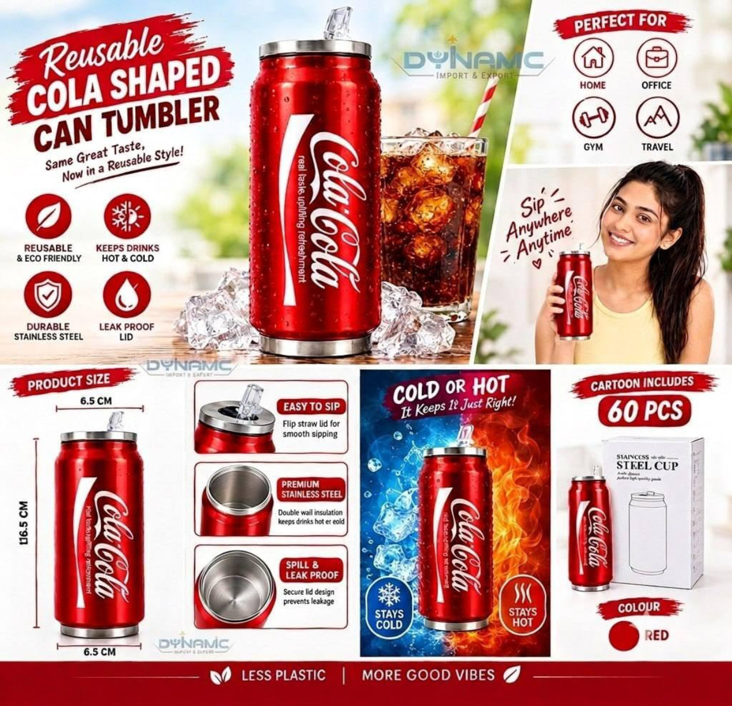 Image of Deepessential Coca Cola Can Tumbler Stainless Steel Tumbler (380 ml)