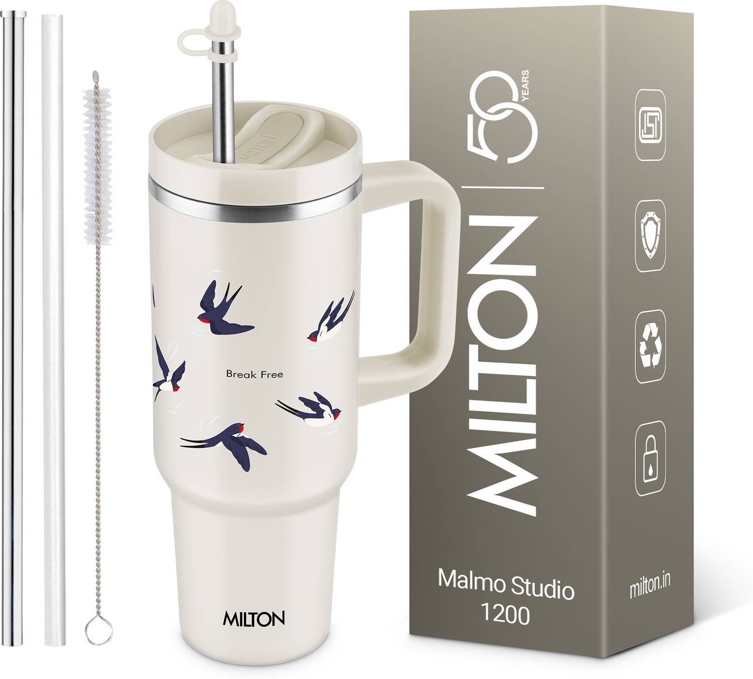 MILTON Malmo 1200 Vacuum Insulated Tumbler 1100 ml Beige
