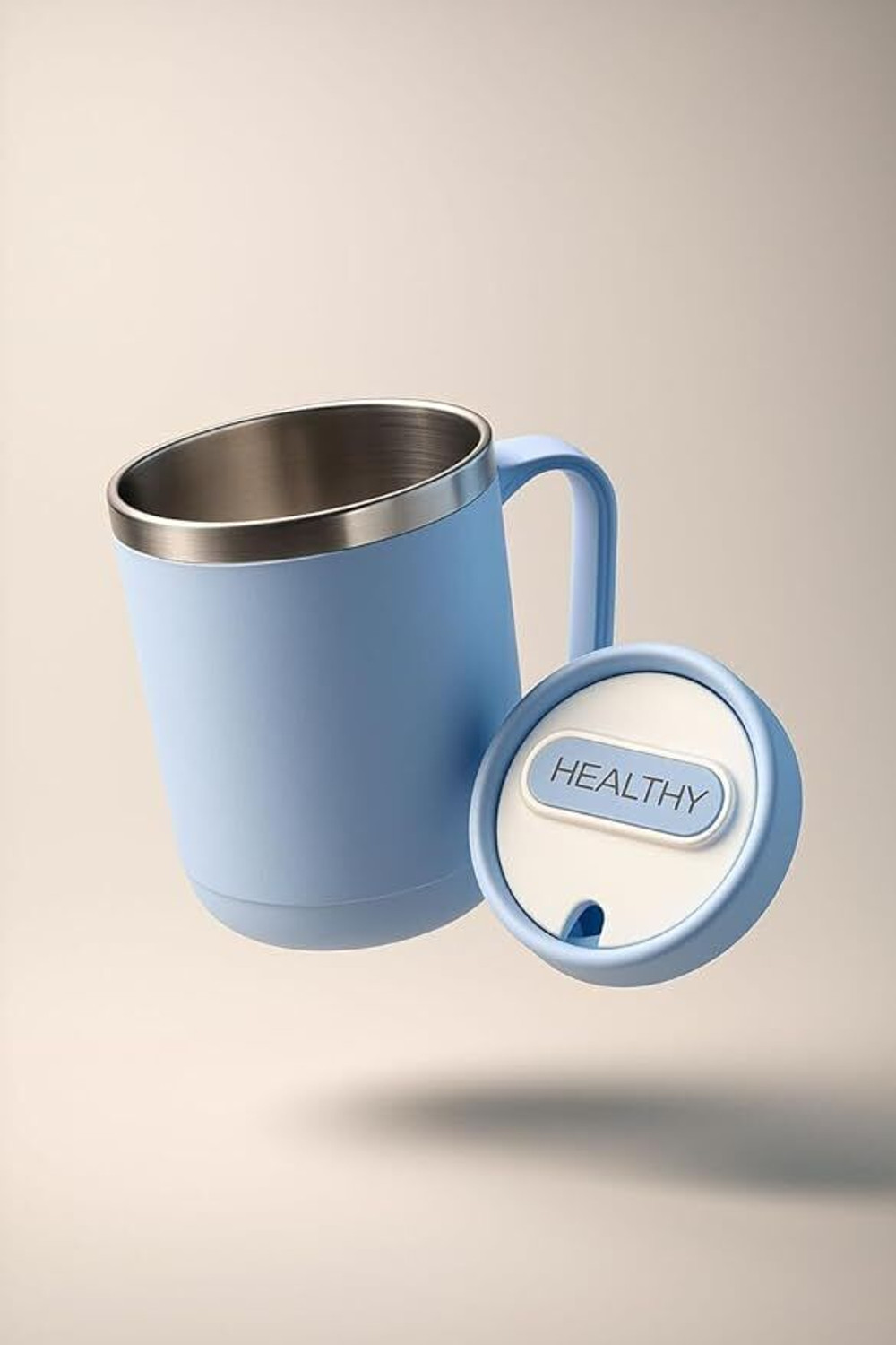 Image of Tylos Insulated Plastic Stainless Steel Coffee, Mocha Cup with Lid for men & women Stainless Steel Coffee Mug