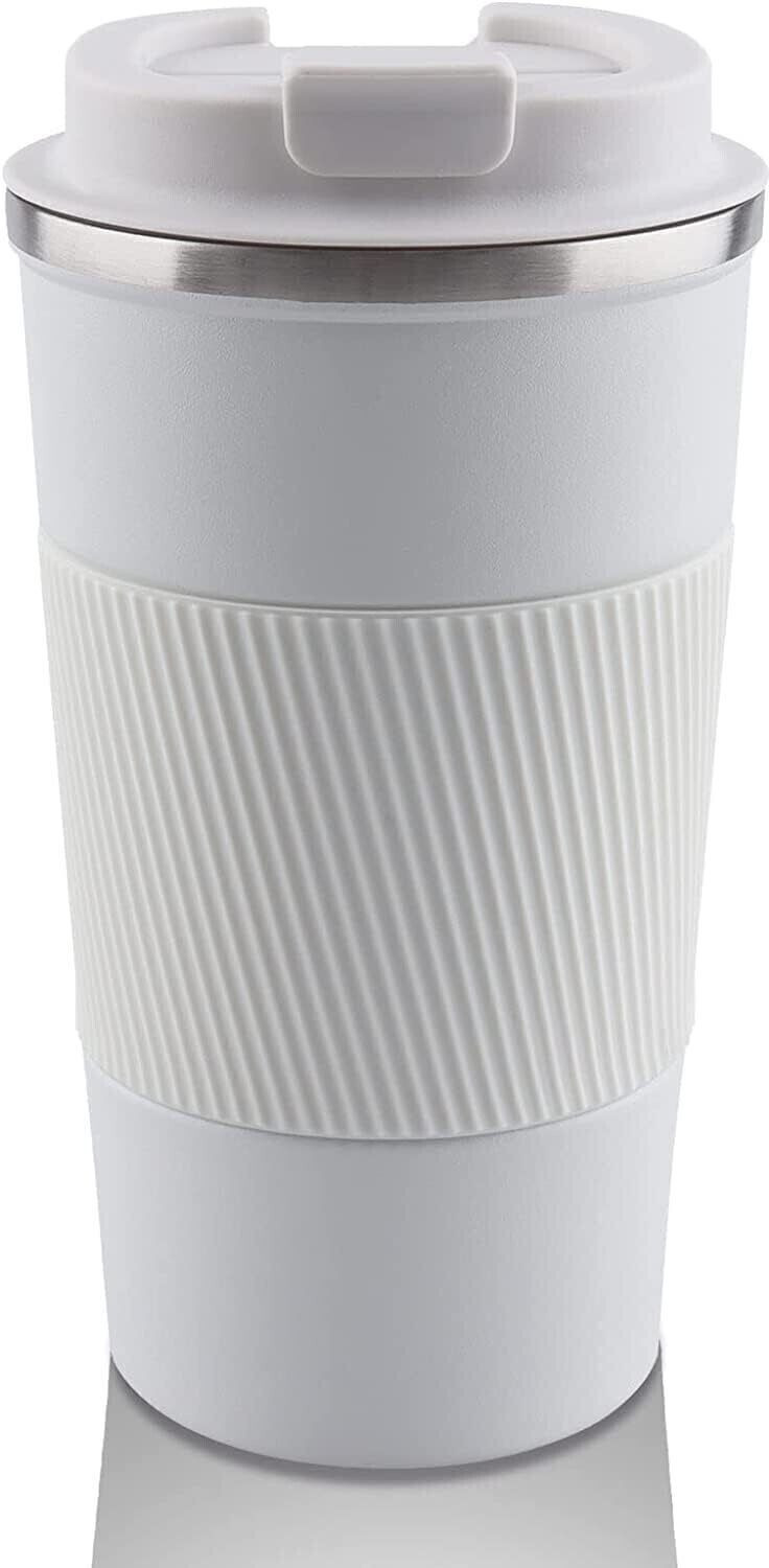 Image of AANZIA Vacuum Insulation Stainless Steel Reusable for Hot Cold Coffee (White, 510 Ml) Stainless Steel Coffee Mug