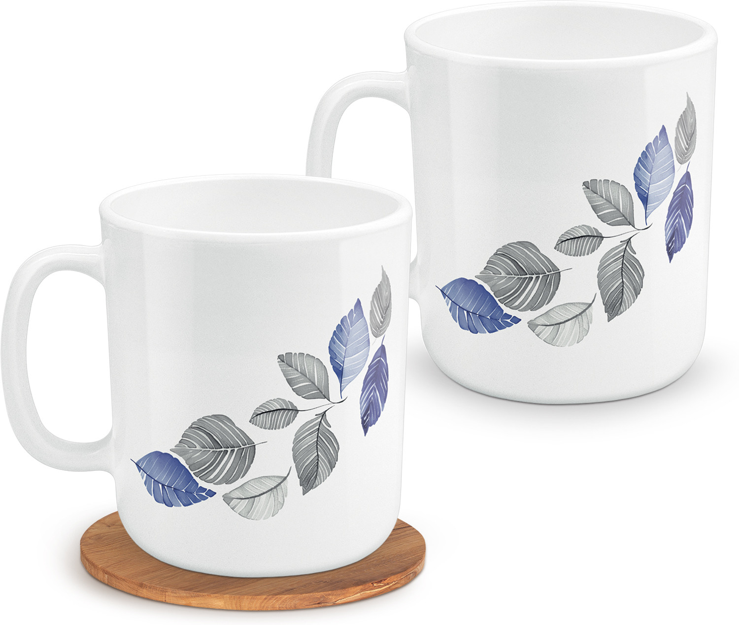 Image of TREO Opalware Aurelia Amara 32 Lunis Cup Set of 2, 320 ml Set for Tea, Coffee Opalware Coffee Mug