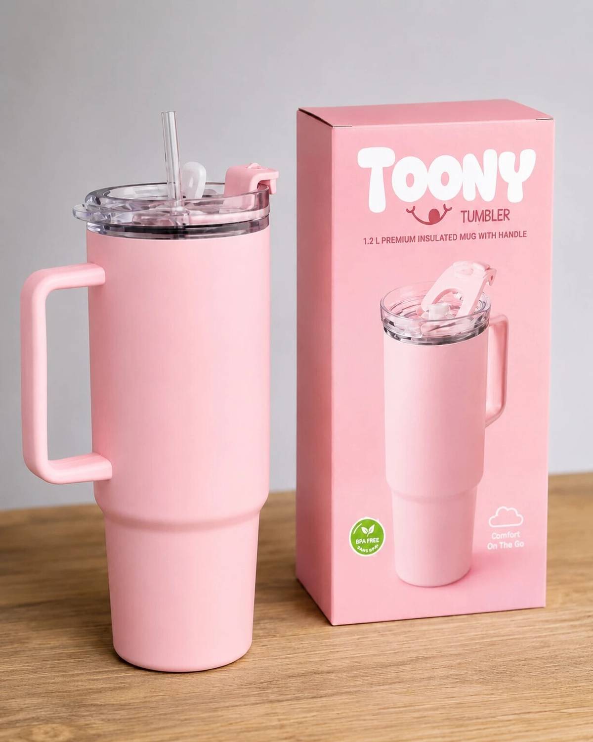 Shiv Trendy Plastic Tumbler Bottle with Lid & Straw - Image 1
