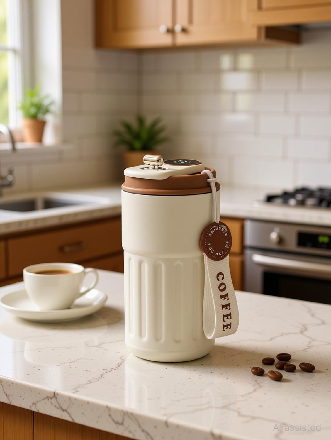 Image of Worldwise Fancy Stainless Steel With Smart Temperature Display Stainless Steel Coffee Mug