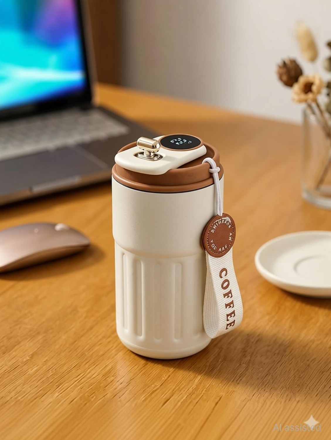 Image of Worldwise Fancy Stainless Steel With Smart Temperature Display Stainless Steel Coffee Mug