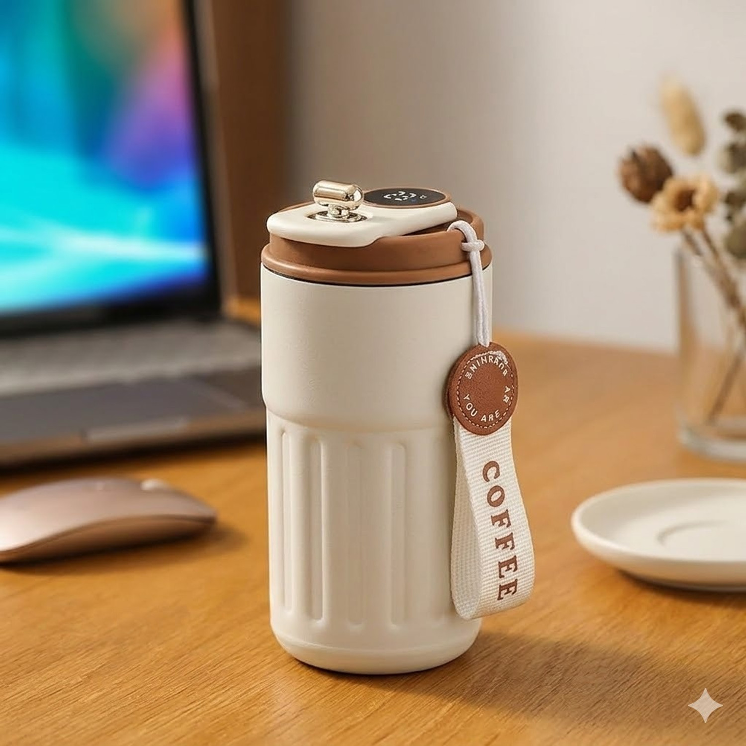 Image of Worldwise Fancy Stainless Steel With Smart Temperature Display Stainless Steel Coffee Mug