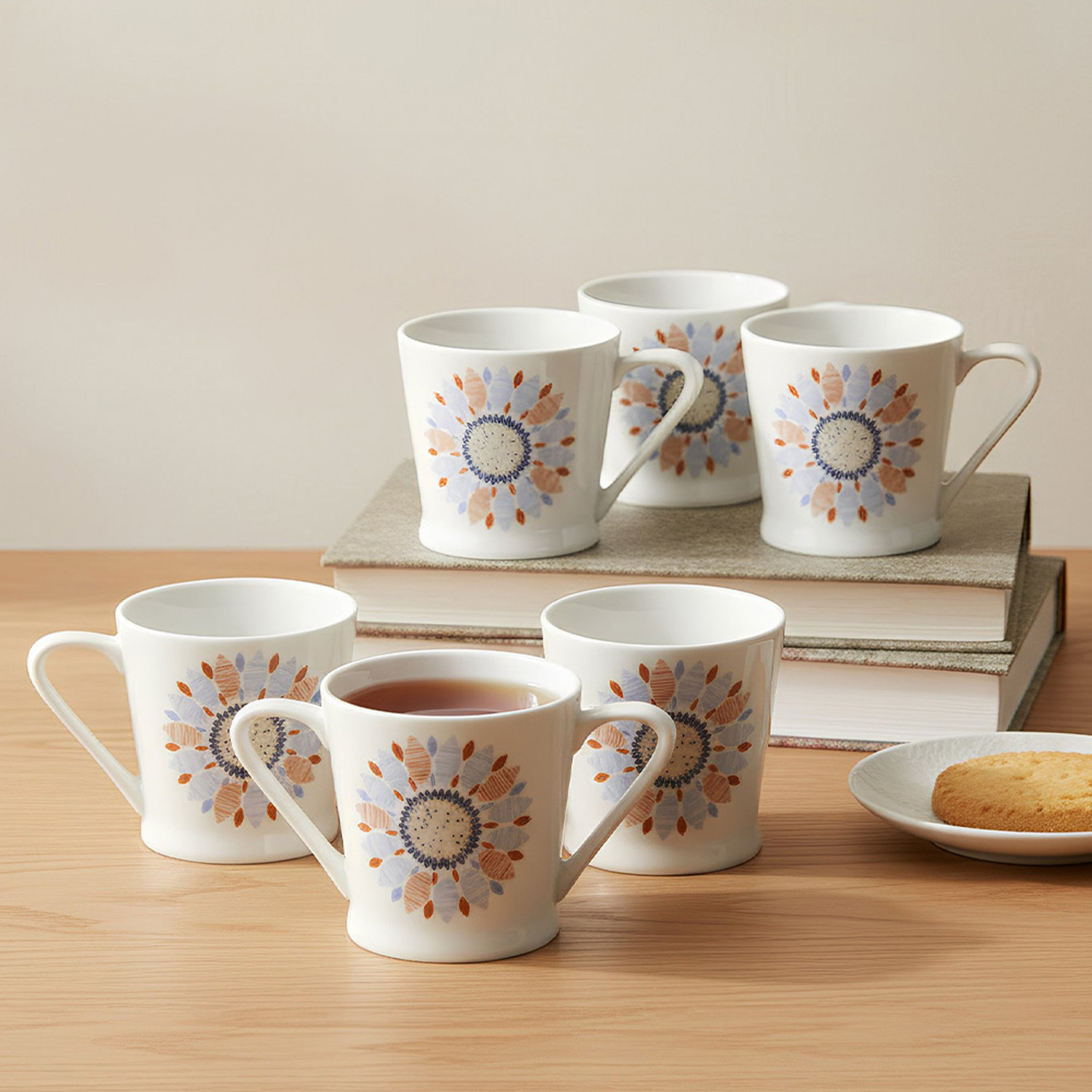 Image of UPC Exquisite Collection - Fine Bone China Ceramics Coffees Set of 6 - Premium Quality Bone China Coffee Mug