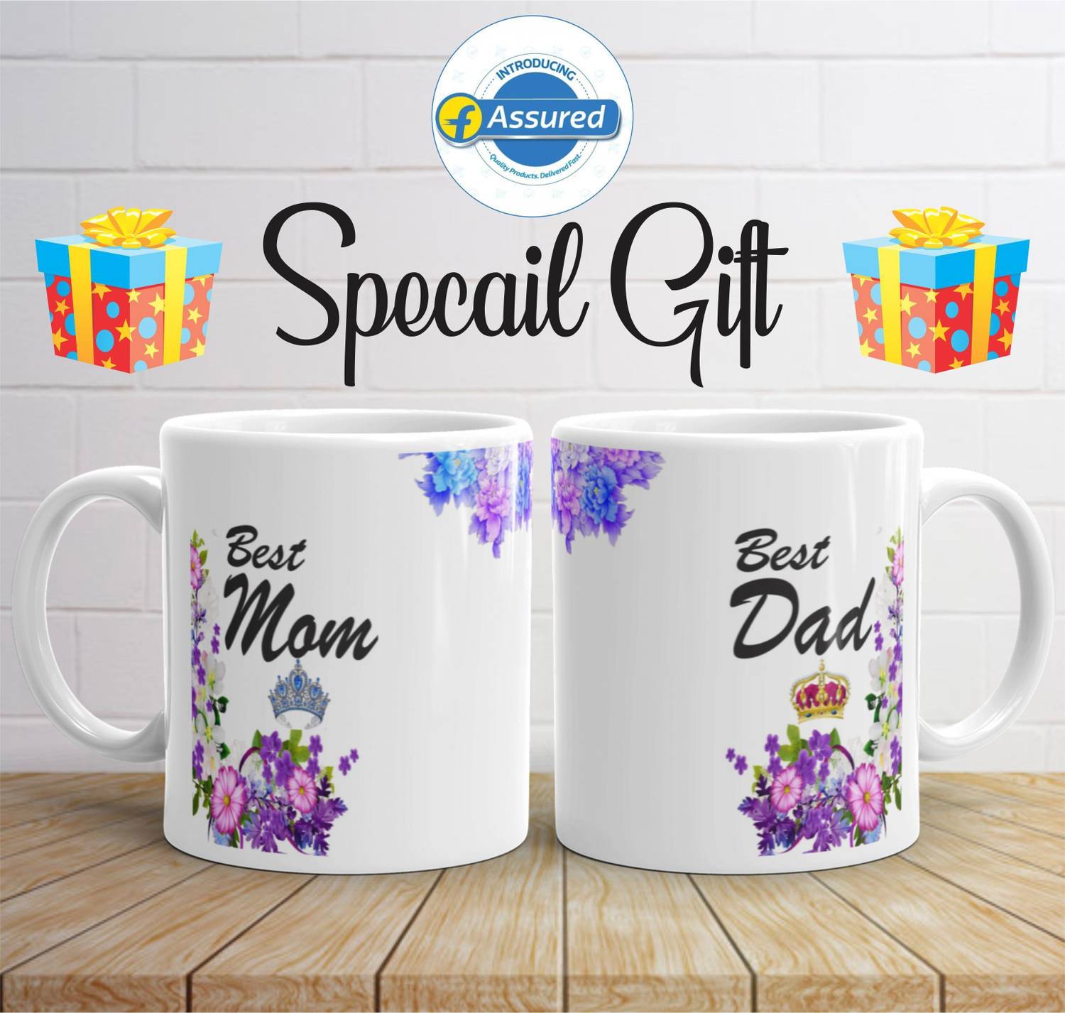 Artgenics Best Mom & Best Dad Couple Gift for Mom Dad Ceramic Coffee 320ml Ceramic Coffee Mug