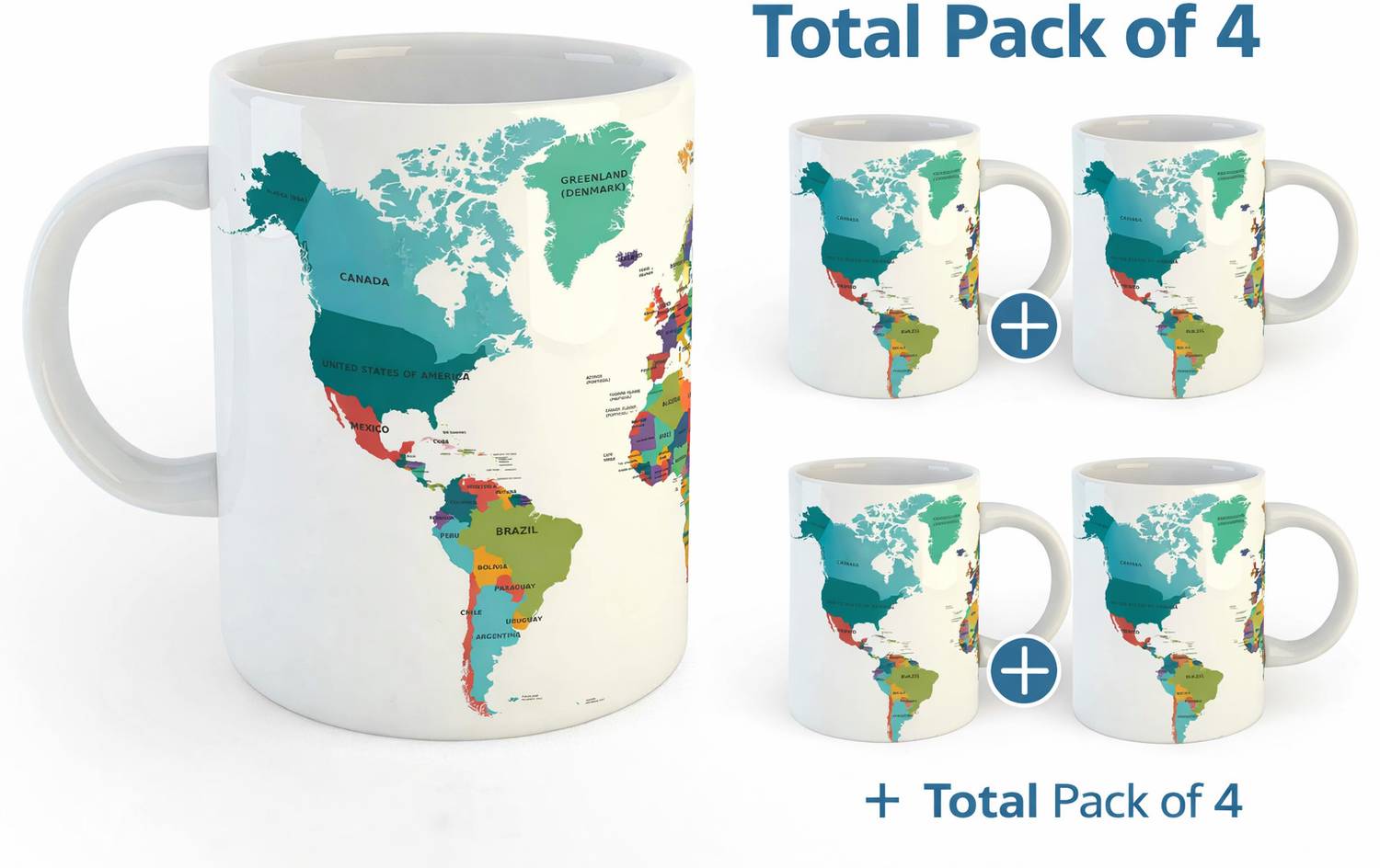 BuyAmaze Amazing Creative Unique World Map Theme Design Ceramic Coffee Mug