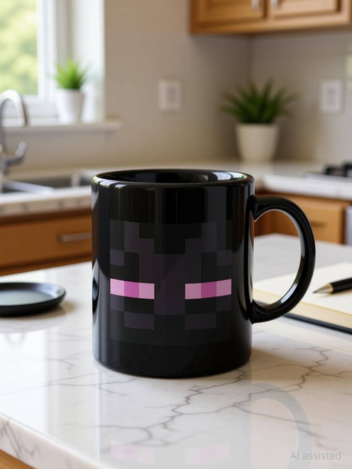 craft maniacs Minecraft Black Cat Mug 330 ml - Image 1