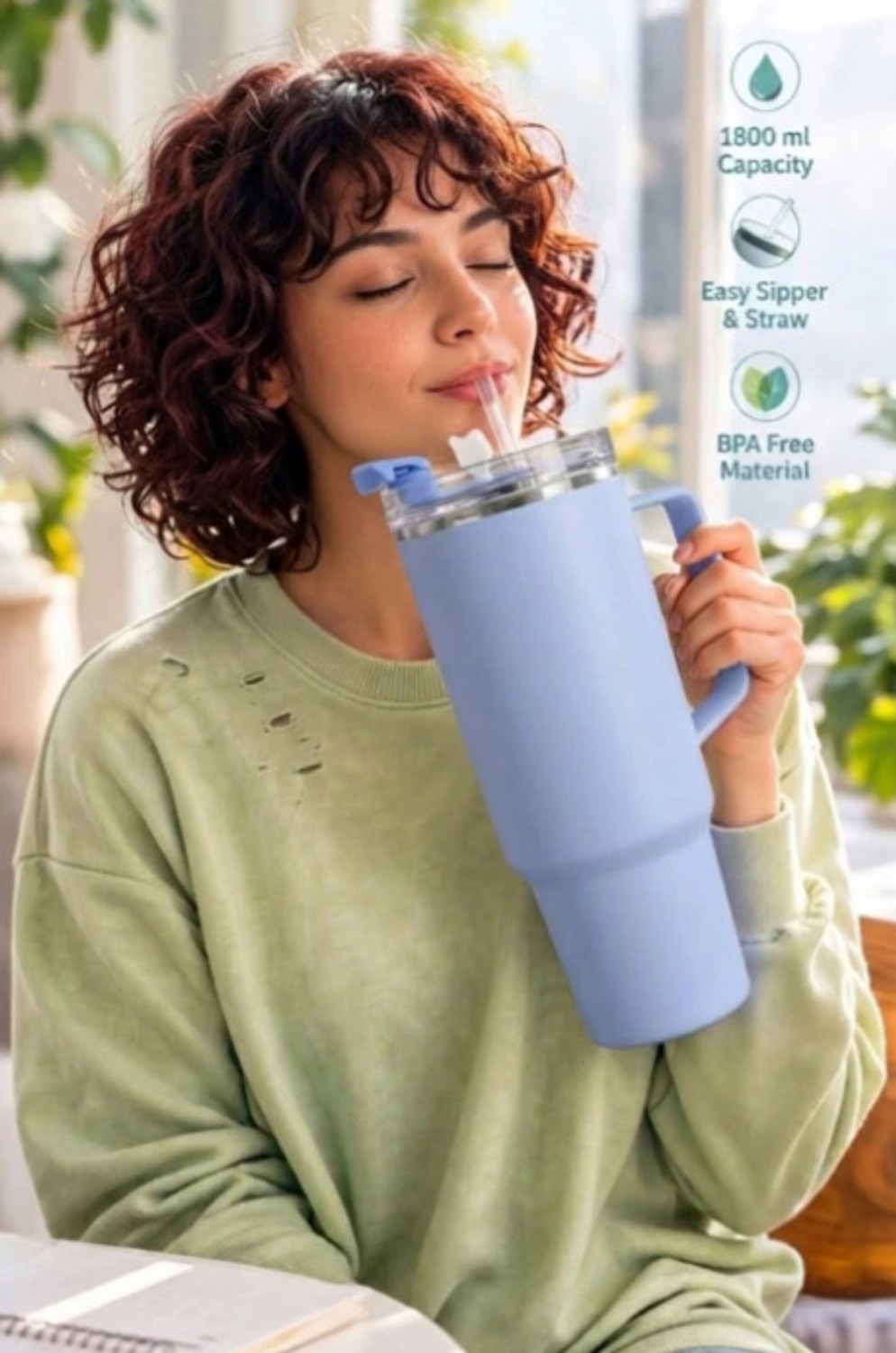 Image of Dominic Premium 1800 ml Insulated Tumbler Plastic Tumbler Plastic Tumbler
