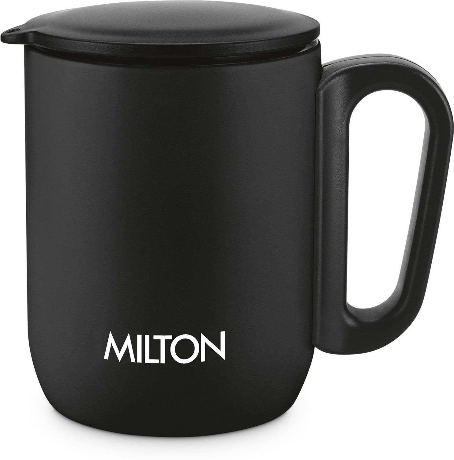 Image of MILTON Gemini Coffee 250 Double Walled with Lid & Handle, 220 ml, Hot & Cold Stainless Steel Coffee Mug