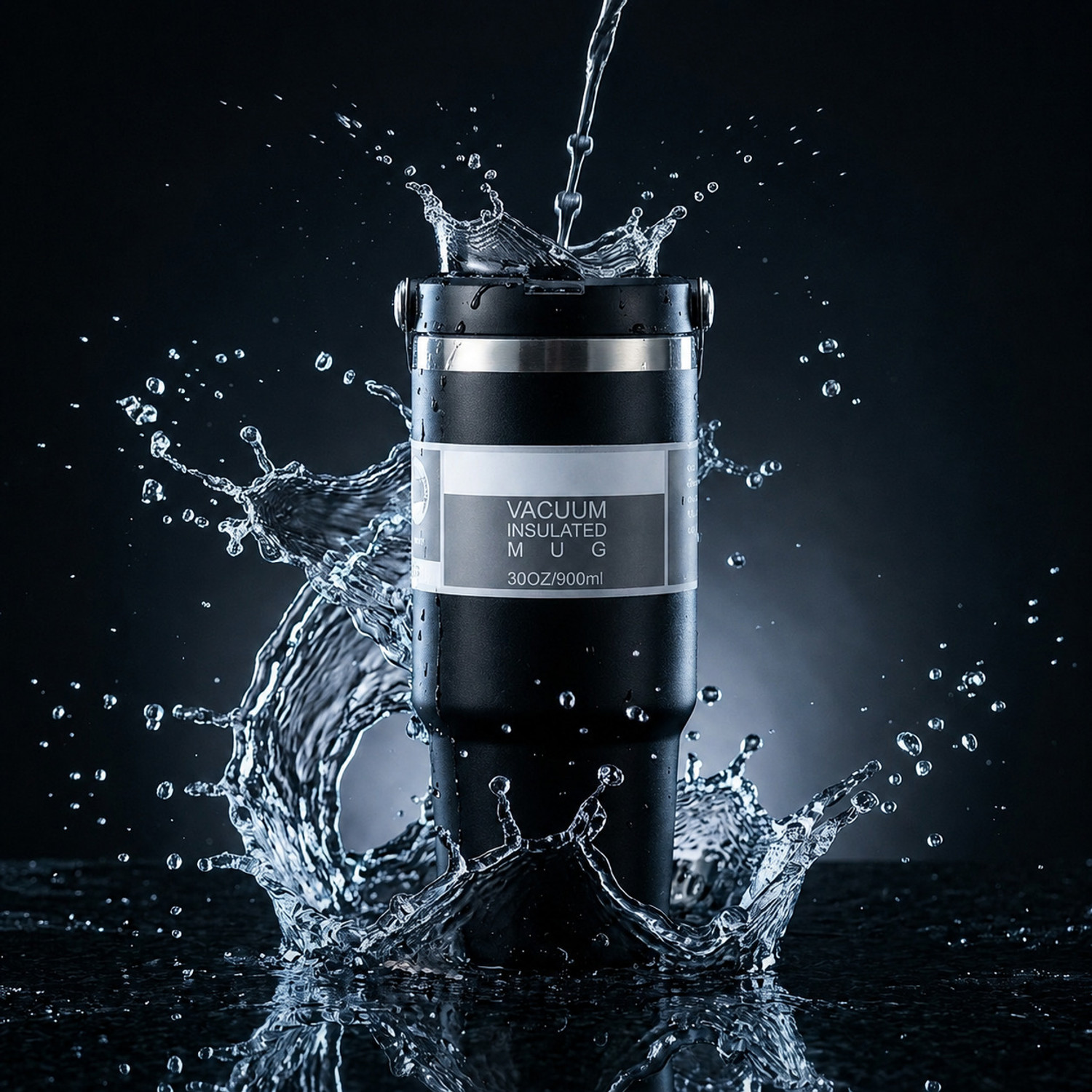 Image of Vrinda tumbler | 12H hot and 24H cold | stainless still | (900 ml) Stainless Steel Tumbler (900 ml)