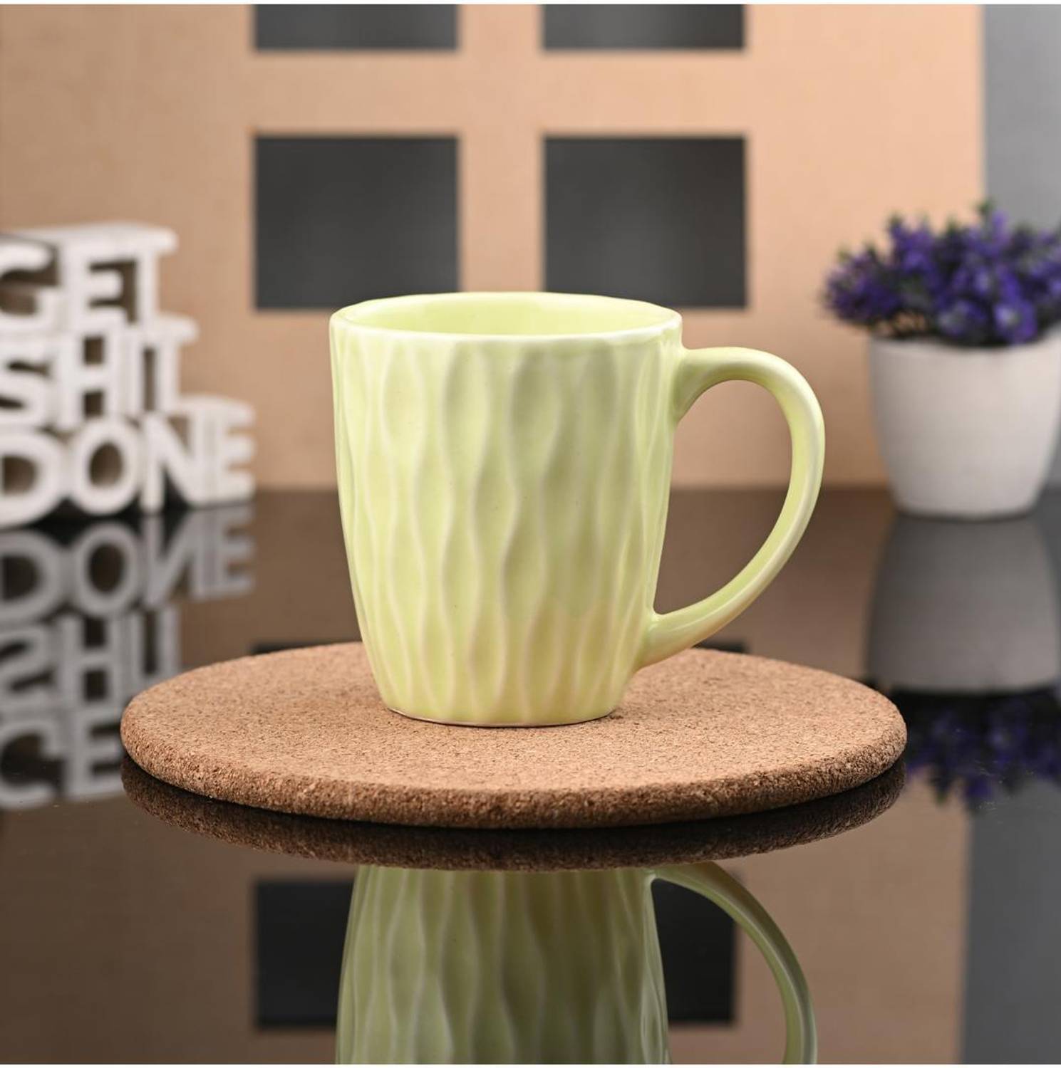 1st Time Party Perfect Handle Coffee Ceramics: Making Every Moment , Green Ceramic Coffee Mug