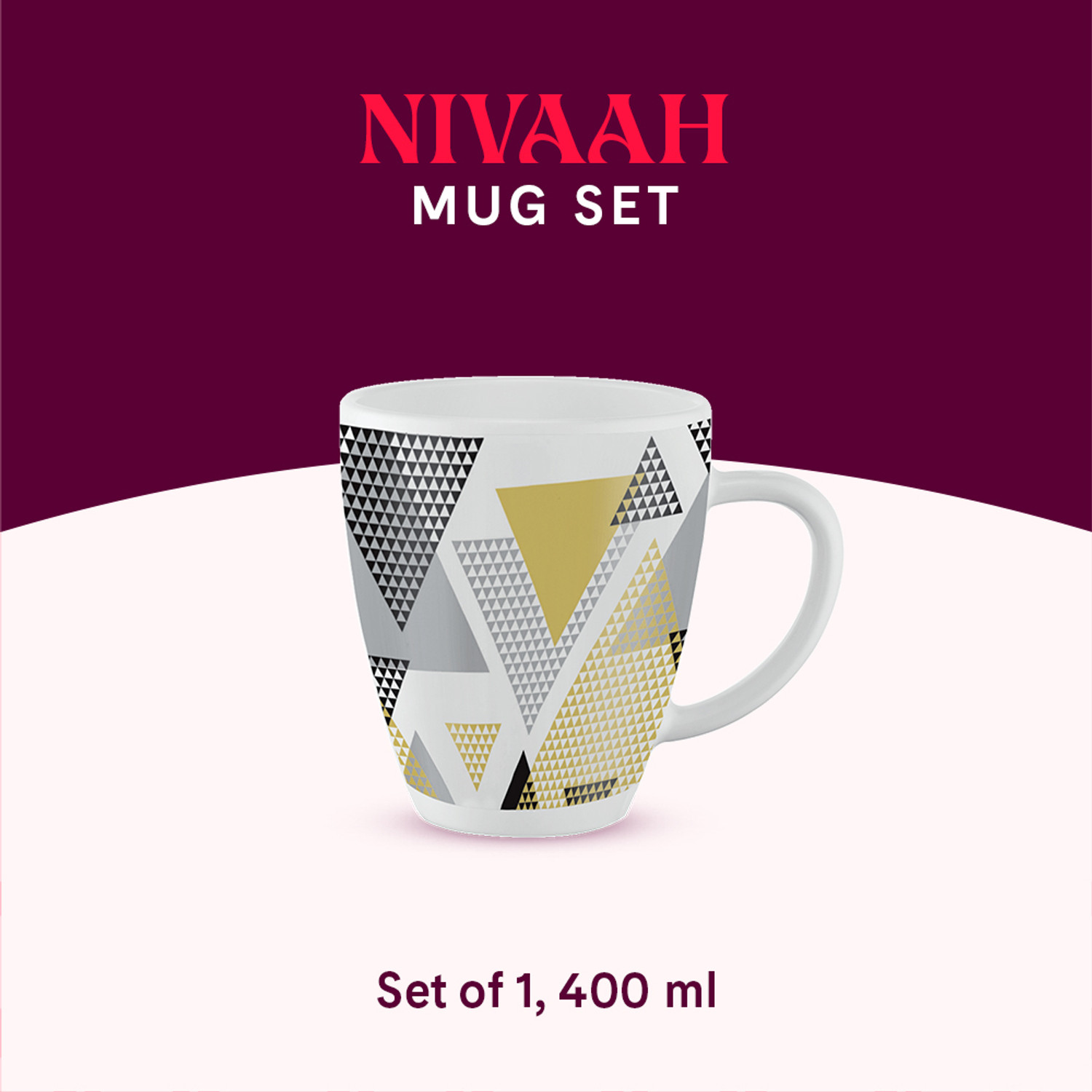 Image of Larah by Borosil Nivaah Tea /Coffees, Bone Ash Free Crockery Set Ideal For Daily Use & Gifting Opalware Coffee Mug