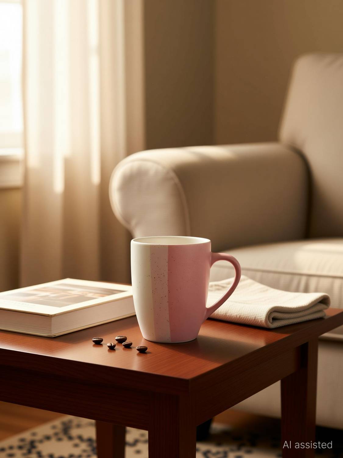 CandCraft Pink Coffee Ceramic Coffee Mug