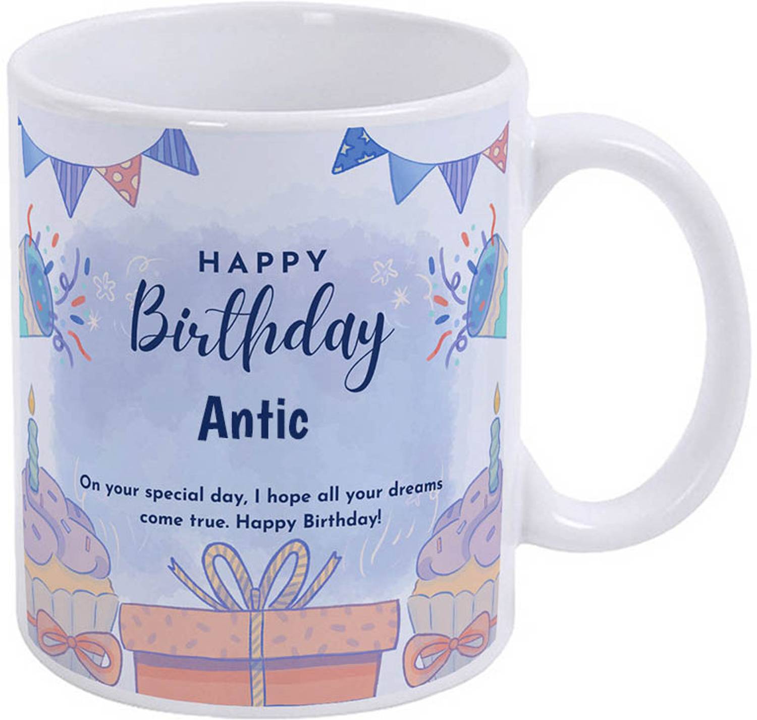 GIFTUATION Happy Birthday Antic / Gift for Birthday Ceramic Coffee Mug