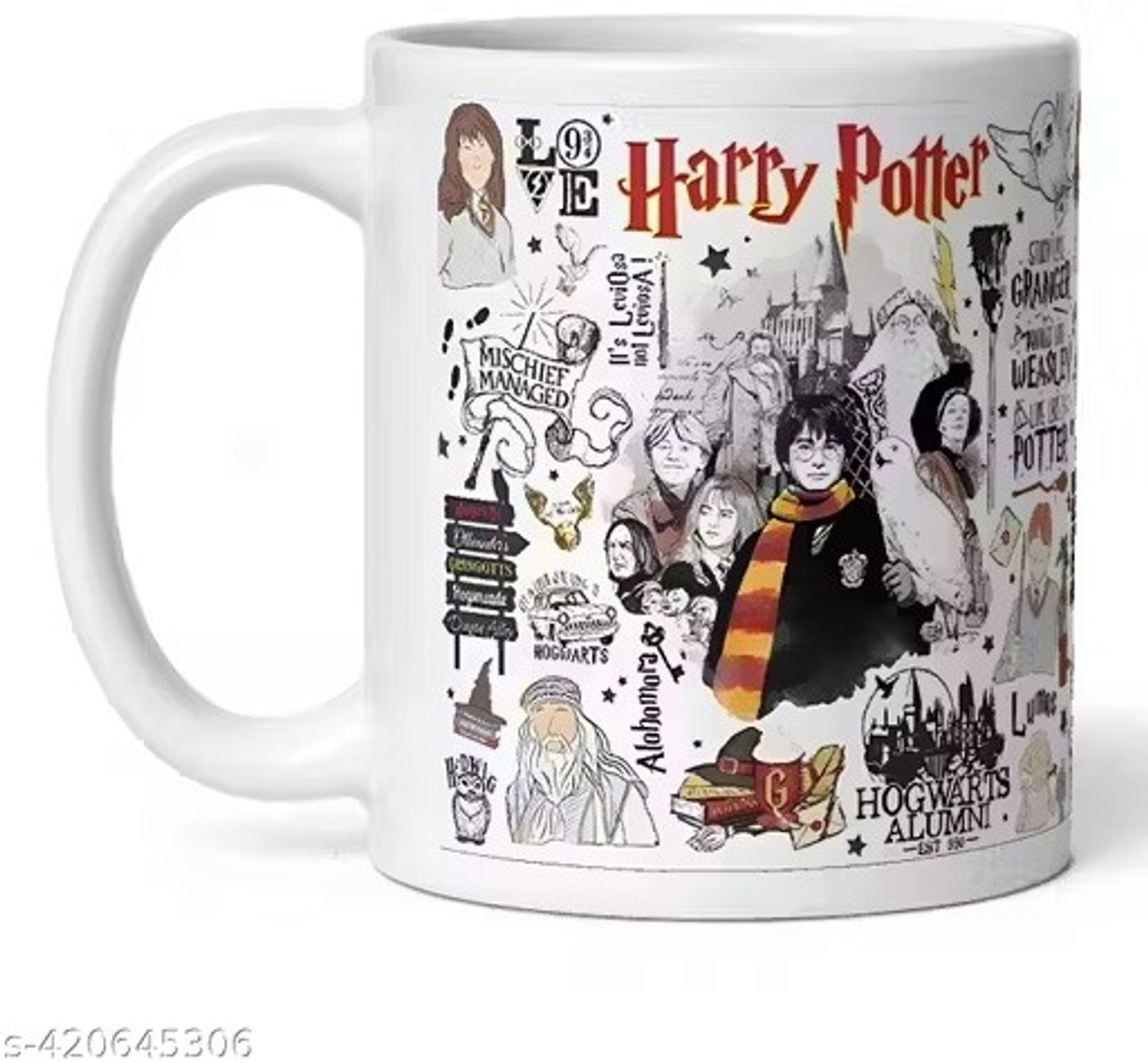 Image of GIFTMART Harry Potter Golden Printed Ceramic Coffee Ceramic Coffee (330 ml) Ceramic Coffee Mug
